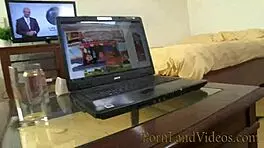 young slut feels intense pleasure from cumshot on shaved pussy and blowjob