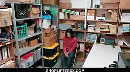 cute teen 18+ caught stealing blows mall cop