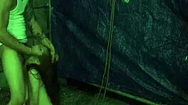 i got bound for my first huge strapon anal dom, it was rough outdoors!