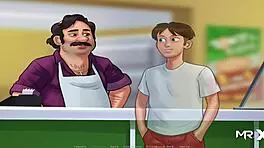 Teen 18+ in Summertime Saga earns money with sex