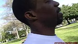 Girl from Park Takes 2 Black Cocks