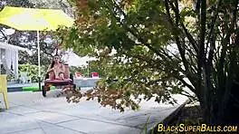 Teen latina rides black cock hard