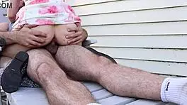 My Exhibitionist stepsister takes me outside for a raw fuck and a juicy anal fuck