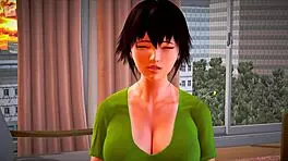 Teen Plays Game With Big Ass