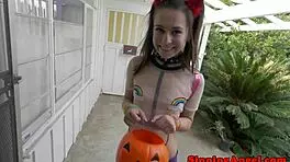 Petite beauty screams as she's hardfucked on her back!