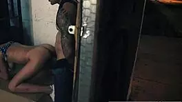 wild outdoor bondage with this teen