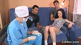 Bf Assists With Hymen Check And Virgin Kitten Nailing