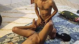 husband returns home and enjoys intimate moments with teen wife