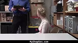 Blonde Teen 18+ Stripped in Security Room Search
