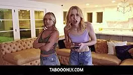 Blonde step sisters screw their brains out and fuck two nasty sexual predators, Gwen Vicious and Chloe Cherry