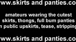 come outside to see my new panties flashing