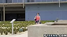 young hottie moans, 'bang me in doggy on the floor.'