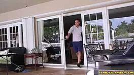 Step Bro Kyle Feeds Alex Blake His Monster Cock In Blowjob