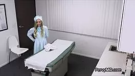 Fucking blonde on her first doctor visit!