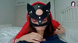 Lithia Cain sucks cock and deepthroats on camera before getting a facial
