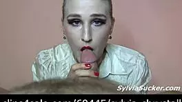 Neighbour's wife blows me deepthroat handjob