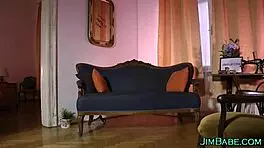 Teen Brit rides old dude hard while wearing sexy stockings for fun.