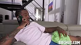 Maya hops on Damion's big black cock for hardcore POV