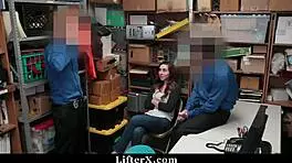 Two detectives fraud a young juvenile delinquent, forcing him into sexual submission in a garage