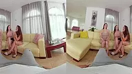 czech vr foursome with hot teens