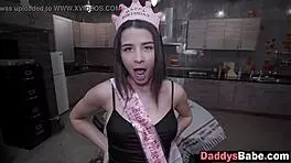 Teen Fucks Stepdad on Birthday!