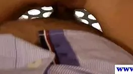 teasing glam euro beauty in pov interview