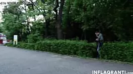 Slutty Latina Cutie Gets Rammed Outdoors by Nude Student