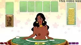 Hi-res publicity still, credits for casting and crew, black milf Laticia gets rough anal sex in MILFtoon drama
