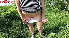 cumming hard in my panties outdoors and pulling them up after.