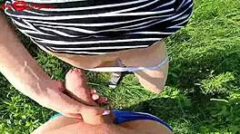 cumming hard in my panties outdoors and pulling them up after.