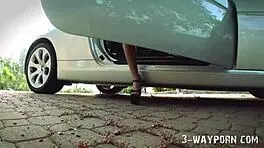 Outdoor Threesome With 2 Blonde Teen 18+