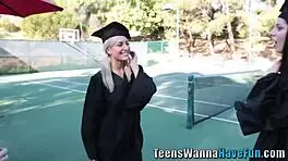 Amateur Teens Enjoy Lesbian Fun At Party