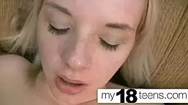 Teen deepthroats father's friend in homemade video.