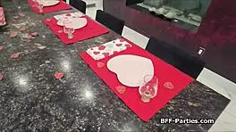 Fucking Three Girlfriends on Valentine's Day