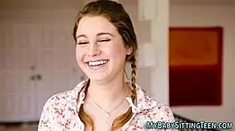 teen babysitter riding