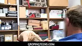 Teen shoplifted caught on camera with a filthy c***