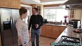 teen babysitter riding