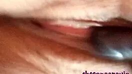 She masturbates with pink toy then dp