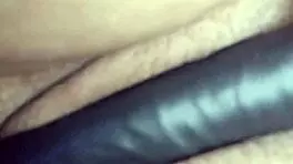 She masturbates with pink toy then dp