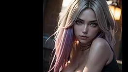 pink haired girls naked sex compilation with natural tits