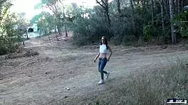 Victor Bloom is a 18 years old guy deciding to JVCK hiking in the mountains , then his friend the lucky lady starts giving him Free Handjob as well as blowjob