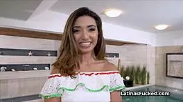 poolside blowjob from spicy latina babe