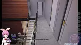 Cute Curvy Teen in 3D Cartoon Lust Academy Outfit