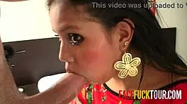 Slutty teen 18+ makeup smeared after sloppy blowjob mess! 😱