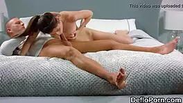 Fervid kitten spreads vulva for defloration