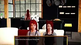 Brunette teen moves to a new family and discovers herself sexually