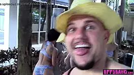 Naughty Bisexual Teen 18+ Bffs Love Riding Big Cock