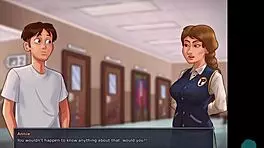 Summertime Saga 32 • Hot Asian Teacher Jerks Student Off.