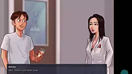 Summertime Saga 32 • Hot Asian Teacher Jerks Student Off.