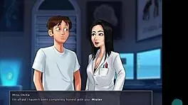 Summertime Saga 32 • Hot Asian Teacher Jerks Student Off.